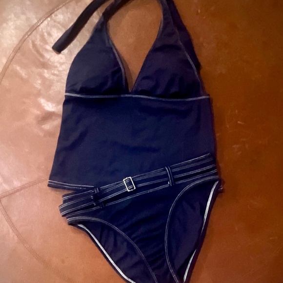 Issac Mizrahi Navy Tankini Swim Top and Bottom set. Sz S & M - Picture 12 of 12
